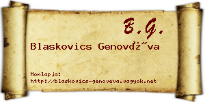 Blaskovics Genovéva névjegykártya